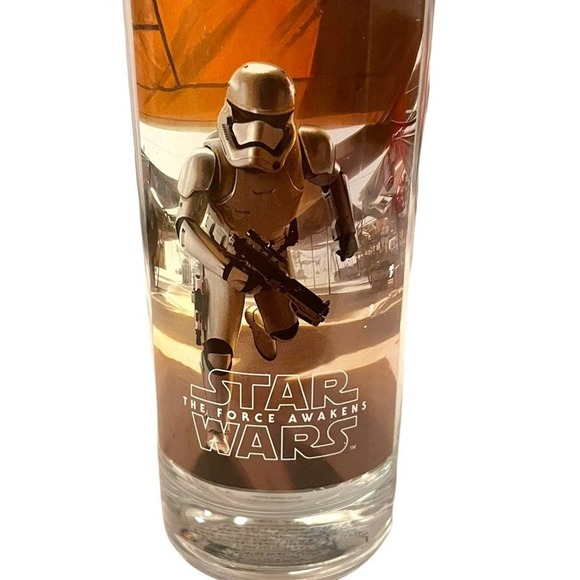 Star Wars The Force Awakens Drinking Glasses Set of 3 w Flaws - Picture 4 of 8